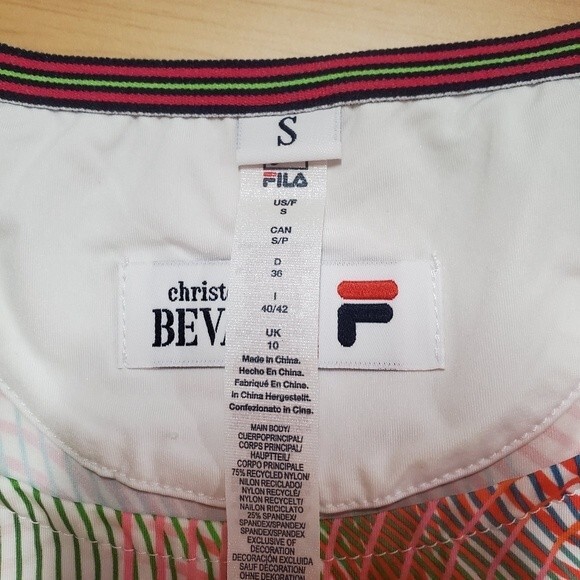 Fila Christopher Bevans Park Spectrum 50+ UPF Multicolored Stretch Athletic Top - Picture 15 of 15